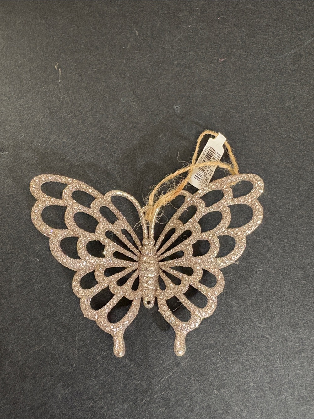 Pottery Barn Kids Glitter Butterfly Christmas Ornament.